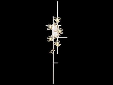 Fine Art Handcrafted Lighting Azu 64" Tall 5-Light White Crystal Wall Sconce FA9189503ST
