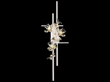 Fine Art Handcrafted Lighting Azu 44" Tall 3-Light White Crystal Wall Sconce FA9193503ST