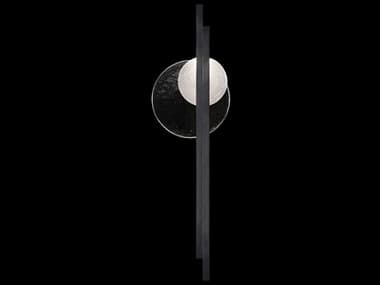 Fine Art Handcrafted Lighting Selene 44" Tall 2-Light Black Iron Glass LED Wall Sconce FA9206501ST
