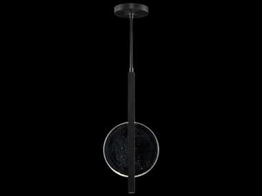 Fine Art Handcrafted Lighting Selene 11" 2-Light Black Iron Glass LED Round Mini Pendant FA9213401ST