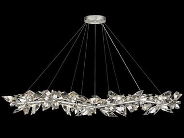 Fine Art Handcrafted Lighting Foret 71" 15-Light Silver Crystal Pendant FA9220401ST