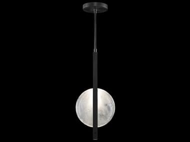 Fine Art Handcrafted Lighting Selene 11" 2-Light Black Iron Glass LED Round Mini Pendant FA9221401ST