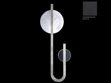 Fine Art Handcrafted Lighting Selene 36" Tall 2-Light Black Glass LED Wall Sconce FA9229501ST