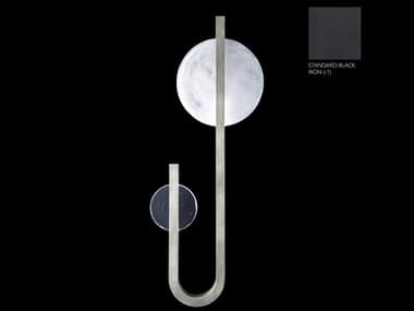 Fine Art Handcrafted Lighting Selene 36" Tall 2-Light Black Glass LED Wall Sconce FA9230501ST