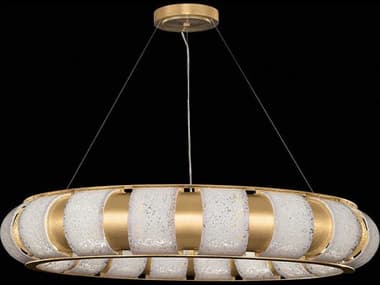 Fine Art Handcrafted Lighting Bond 45" 18-Light8-Light Gold Glass LED Round Pendant FA92574032ST