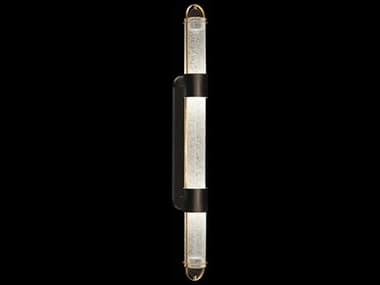 Fine Art Handcrafted Lighting Bond 60" Tall 4-Light Black gold Glass LED Wall Sconce FA92585021ST