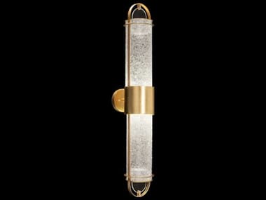 Fine Art Handcrafted Lighting Bond 35" Tall 2-Light Gold Glass LED Wall Sconce FA92645031ST