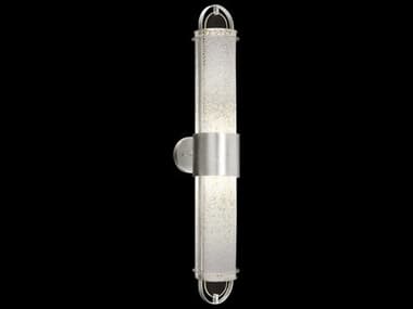 Fine Art Handcrafted Lighting Bond 35" Tall 2-Light Silver Glass LED Wall Sconce FA92645042ST
