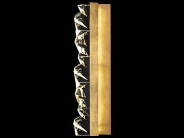 Fine Art Handcrafted Lighting Strata 30" Tall 4-Light Gold Crystal LED Wall Sconce FA9279502ST