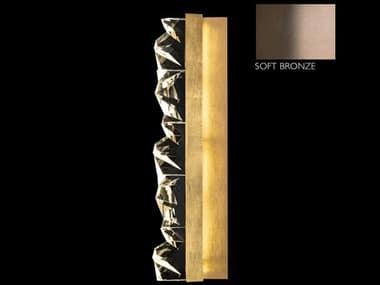 Fine Art Handcrafted Lighting Strata 30" Tall 4-Light Bronze Crystal LED Wall Sconce FA9279503ST