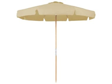 Fiberbuilt Umbrellas Beach Oakwood Natural Oak 7.5' Octagon Push Up Umbrella FB7BPUWDO