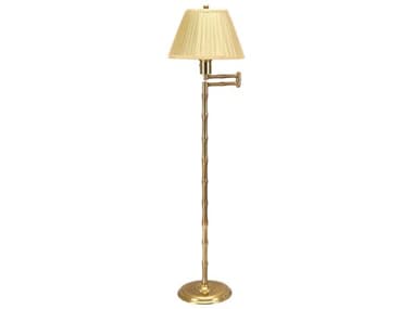 Frederick Cooper Pearson 52" Tall Gold Cream Silk Brass Floor Lamp FDC650722