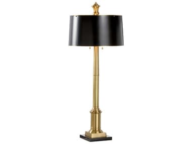 Frederick Cooper Hearst 44&quot; Tall Gold Black Paint Brass Floor Lamp FDC65780