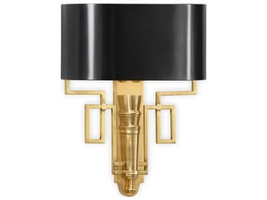 Frederick Cooper 19&quot; Tall 2-Light Gold Black Brass Wall Sconce FDC65805