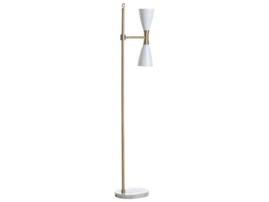 Frederick Cooper Ada 56&quot; Tall White Gold Floor Lamp FDC65816