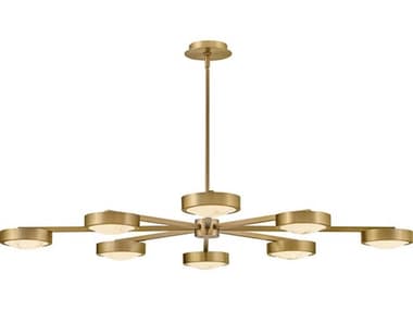 Fredrick Ramond Cava Lacquered Brass Round Semi Flush Mount FDFR31014LCB