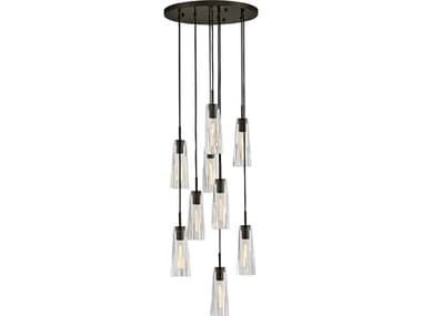 Fredrick Ramond Cosette 9-Light Black Oxide Cylinder Pendant FDFR31104BXCL