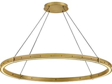 Fredrick Ramond Althea Lacquered Brass Gold Round Pendant FDFR41478LCB