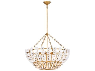 Fredrick Ramond Azalea 12-Light Distressed Brass Chandelier FDFR41636DA