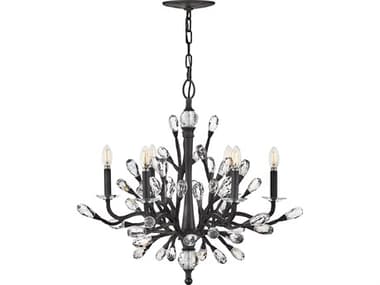 Fredrick Ramond Eve 6-Light Brushed Graphite Black Chandelier FDFR46806BGR