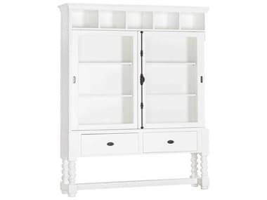 Fairfield Chair Bd Collection For 68'' Wide Ash Wood Soft White Curio Display Cabinet FFC431118