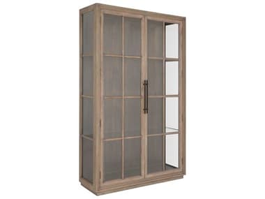 Fairfield Chair Everett 54" Oak Wood Biscotti Mica Display Cabinet FFC801718