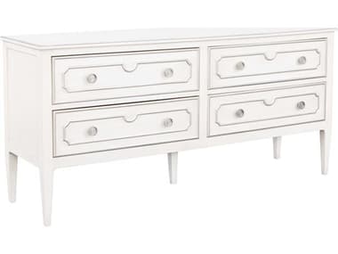 Fairfield Chair Camille 72&quot; Wide 4-Drawers White Walnut Wood Double Dresser FFC801817
