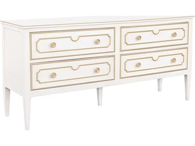 Fairfield Chair Camille 4-Drawers White Walnut Wood Double Dresser FFC801917