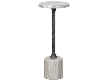 Fairfield Chair Sundries Fleur Round Marble Rustic Black Drink Table FFC802388