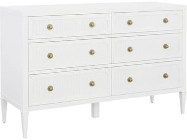 Fairfield Chair East Camden 6-Drawers White Poplar Wood Double Dresser FFC8098DC