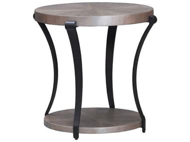 Fairfield Chair Expedition 25" Round Wood Grecian Clay End Table FFC818919