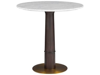 Fairfield Chair Westwood 36" Round Marble Graphite White Carrara Dining Table FFC887536