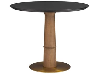 Fairfield Chair Provence 36" Round Wood Sandstone Midnight Dining Table FFC887636