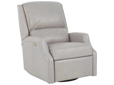 Fairfield Chair The Leather Reserve Rory Gray Upholstered Swivel Power Recliner FFCF048PRS