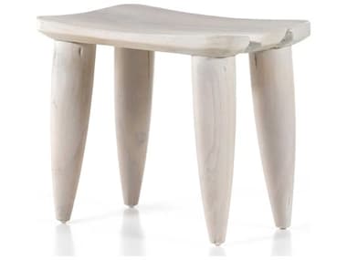 Four Hands Outdoor Grass Roots Ivory Teak Stool FHO102424003