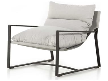Four Hands Outdoor Solano Stone Grey / Bronze Aluminum Fabric Sling Lounge Chair FHO102479003