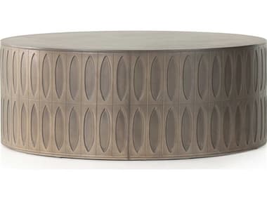 Four Hands Outdoor Thayer Taupe Concrete 42'' Round Coffee Table FHO105420003
