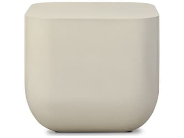 Four Hands Outdoor Thayer White Square Concrete End Table FHO105433004