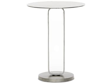 Four Hands Outdoor Marlow Raw Antique Nickel Round End Table FHO106551010