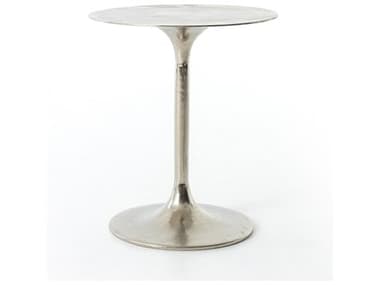 Four Hands Outdoor Marlow Raw Nickel Round End Table FHO106580006