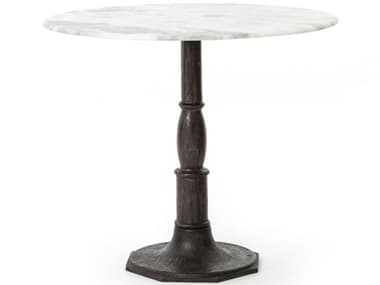 Four Hands Outdoor Rockwell Lucy Carbon Wash Iron 36" Round Bistro Table FHO106698004