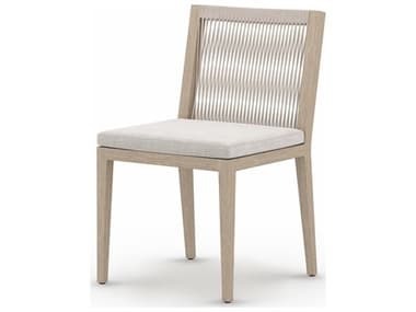 Four Hands Outdoor Solano Stone / Washed Brown / Grey Rope Dining Chair FHO223161006