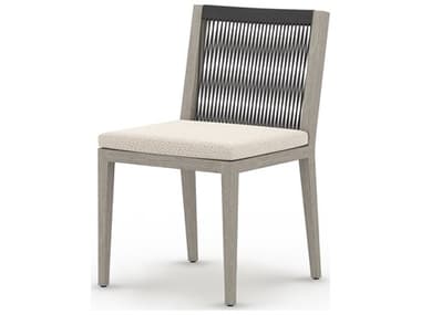 Four Hands Outdoor Solano Faye Sand / Weathered Grey / Dark Grey Rope Dining Chair FHO223161008