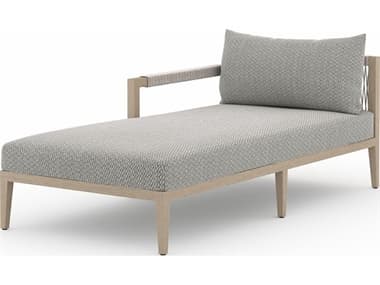 Four Hands Outdoor Solano Faye Ash / Natural / Grey Rope Left Arm Facing Chaise Lounge FHO223233004