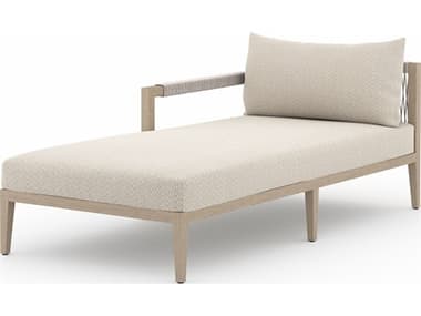 Four Hands Outdoor Solano Faye Sand / Natural / Grey Rope Left Arm Facing Chaise Lounge FHO223233006