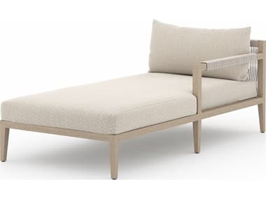 Four Hands Outdoor Solano Faye Sand / Natural / Grey Rope Right Arm Facing Chaise Lounge FHO223234006