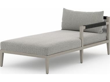Four Hands Outdoor Solano Faye Ash / Weathered Grey / Dark Grey Rope Right Arm Facing Chaise Lounge FHO223234008