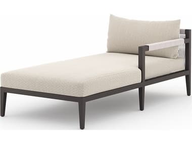 Four Hands Outdoor Solano Faye Sand / Bronze / Ivory Rope Right Arm Facing Chaise Lounge FHO223234016