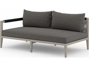 Four Hands Outdoor Solano Charcoal / Weathered Grey / Dark Grey Rope Left Arm Facing Loveseat FHO223267002