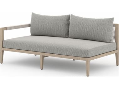 Four Hands Outdoor Solano Faye Ash / Natural / Grey Rope Left Arm Facing Loveseat FHO223267007